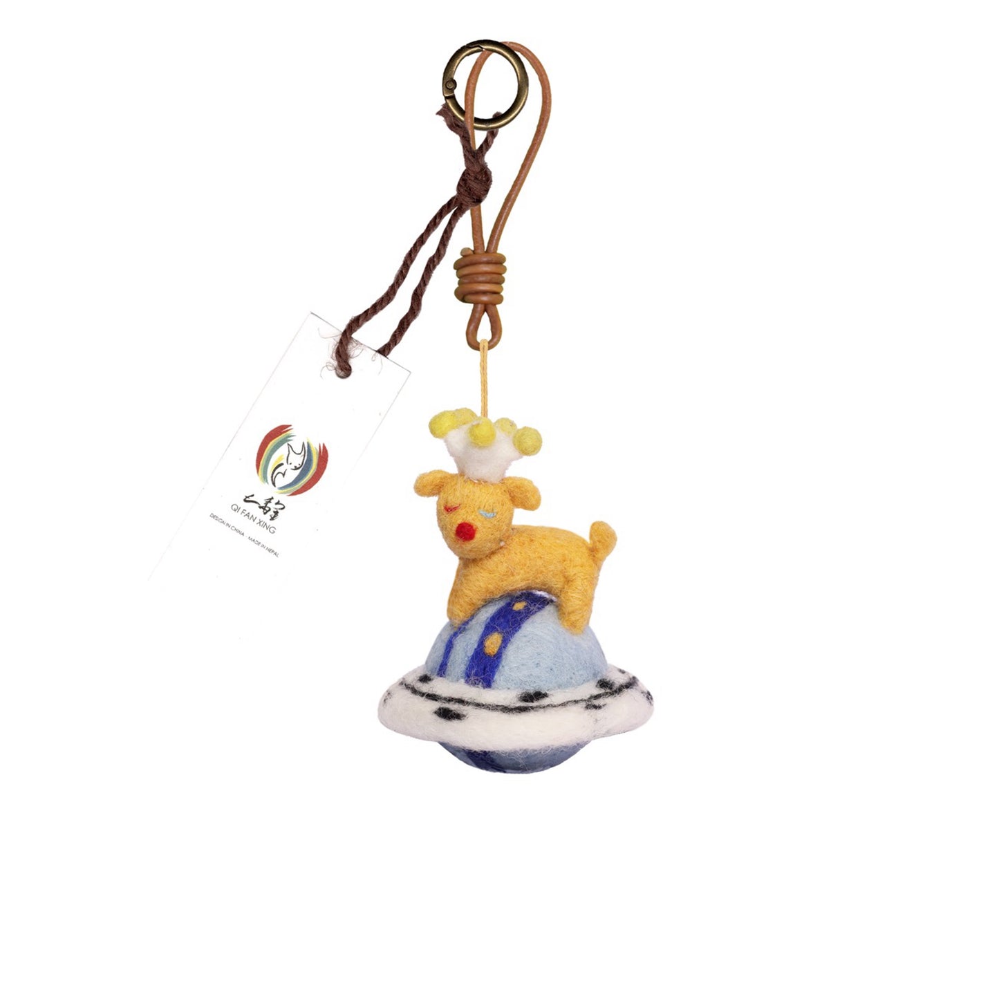 Nighttime of Dog Planet – Felt Object | Decoration, Keepsake & Gift