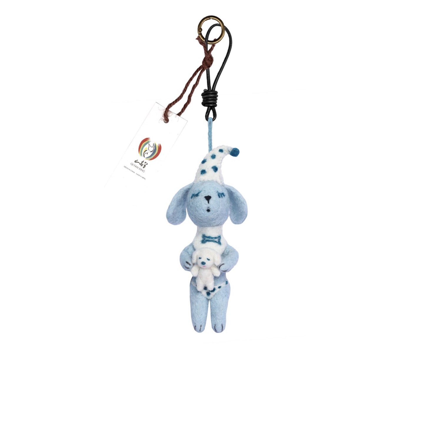 Azure the Storyteller Dog – Felt Character | Decoration, Keepsake & Gift