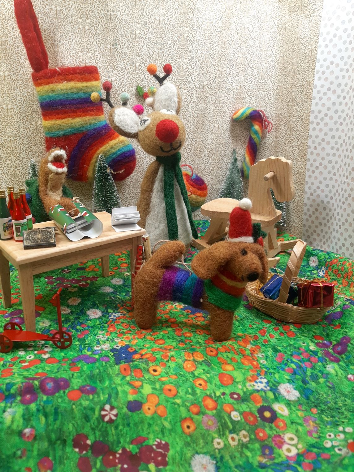 Festive Rainbow Dog