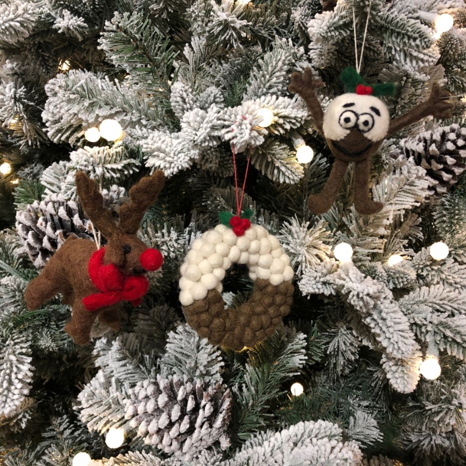 Mini Christmas Pudding Wreath