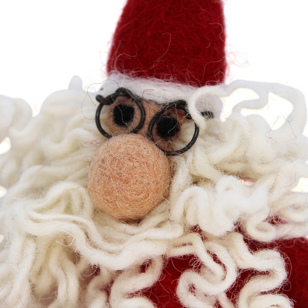 Curly Santa - Christmas Decorations - Felt So Good