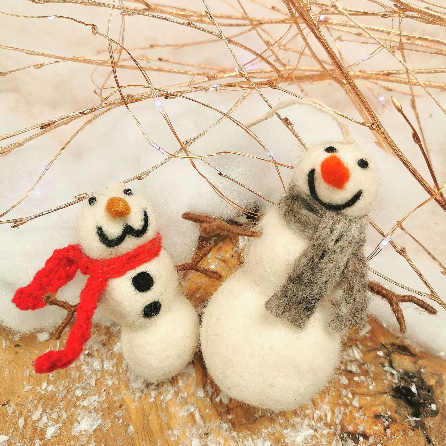 Snowman with Knitted Scarf