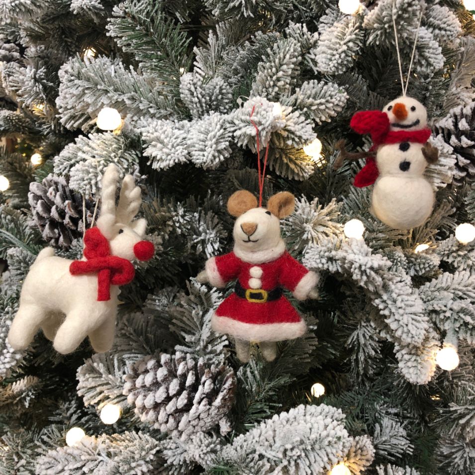 Snowman with Knitted Scarf