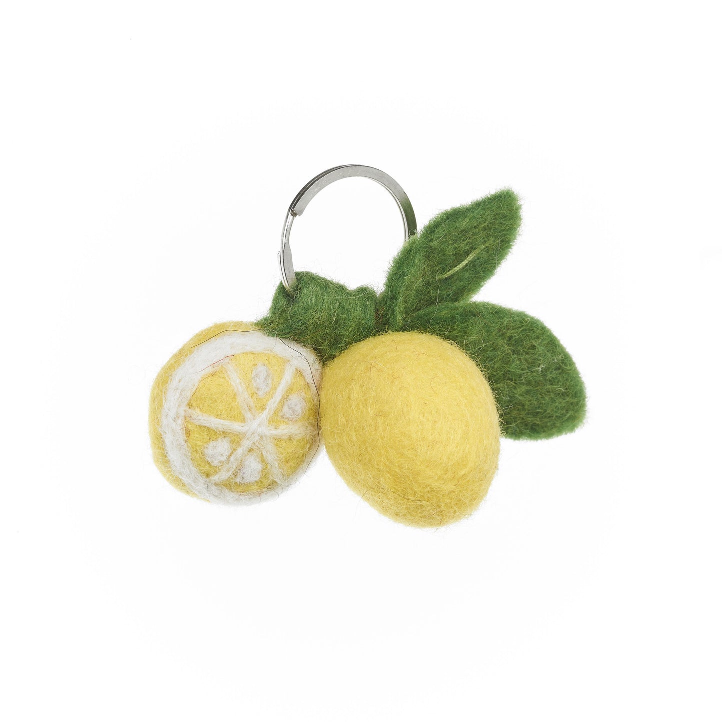 Add a citrus twist with this Felt So Good lemon key chain, eco-friendly, sustainable, and bursting with summer sunshine.