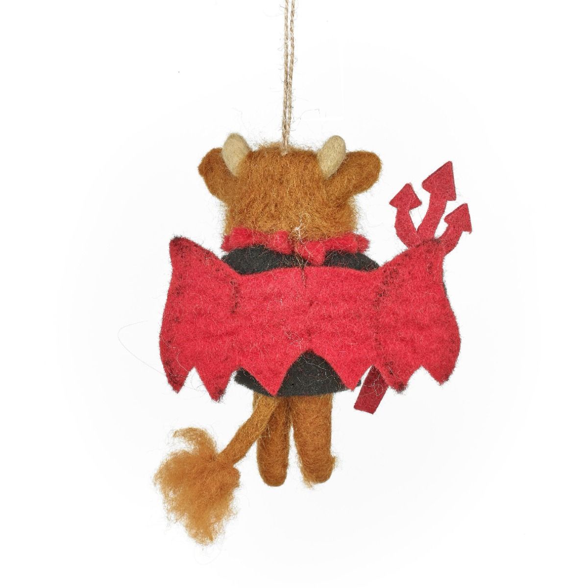 Devilish Highland Cow – Felt Character | Decoration & Gift