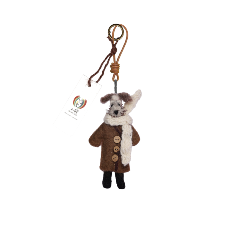 Jiusi the Time Guardian Schnauzer – Felt Character | Decoration, Keepsake & Gift