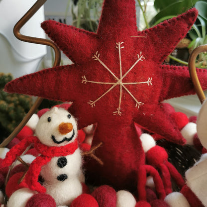 Snowman with Knitted Scarf