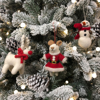 Snowman with Knitted Scarf
