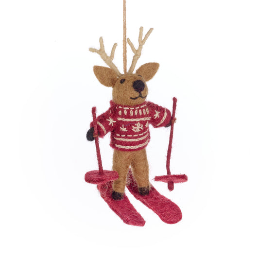 Blitzen the Skiing Reindeer