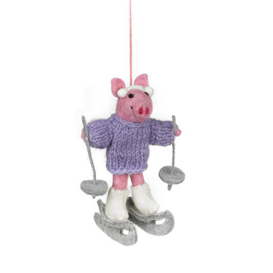 Neive the Skiing Pig
