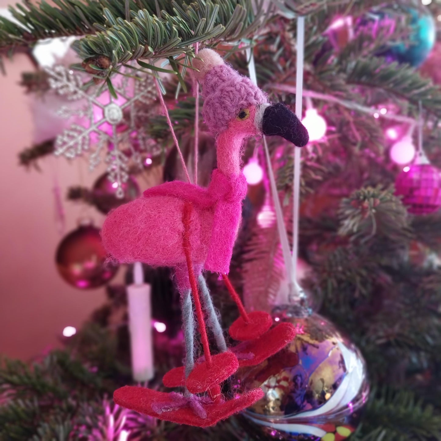 Skiing Flamingo