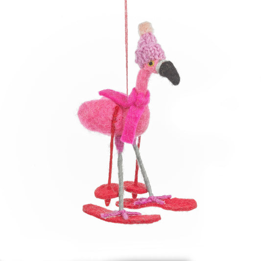 Skiing Flamingo