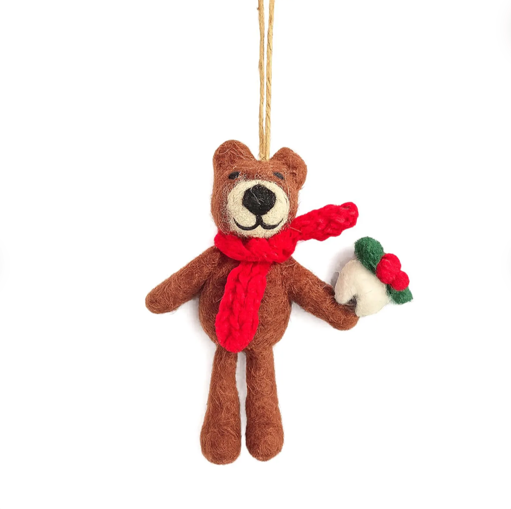 Christmas Pudding Bear – Felt Character | Decoration & Gift