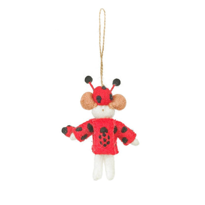Lizzie the Ladybird Mouse – Felt Character | Decoration & Gift