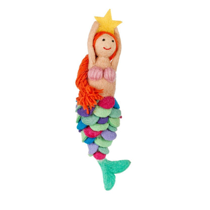 Handmade felt mermaid Christmas tree topper