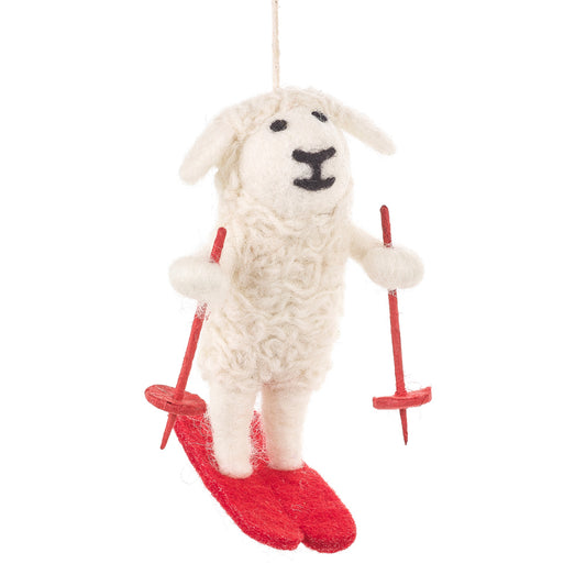 Skiing sheep