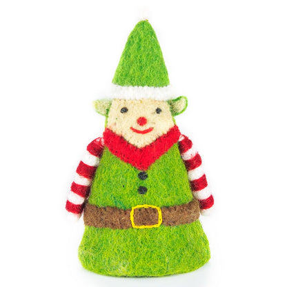 Complete your Christmas Tree with the Felt so good Elf Tree Topper — a handmade felt Christmas decoration with a perfect perch-ready opening.