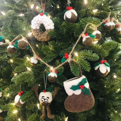 Mini Christmas Pudding Wreath