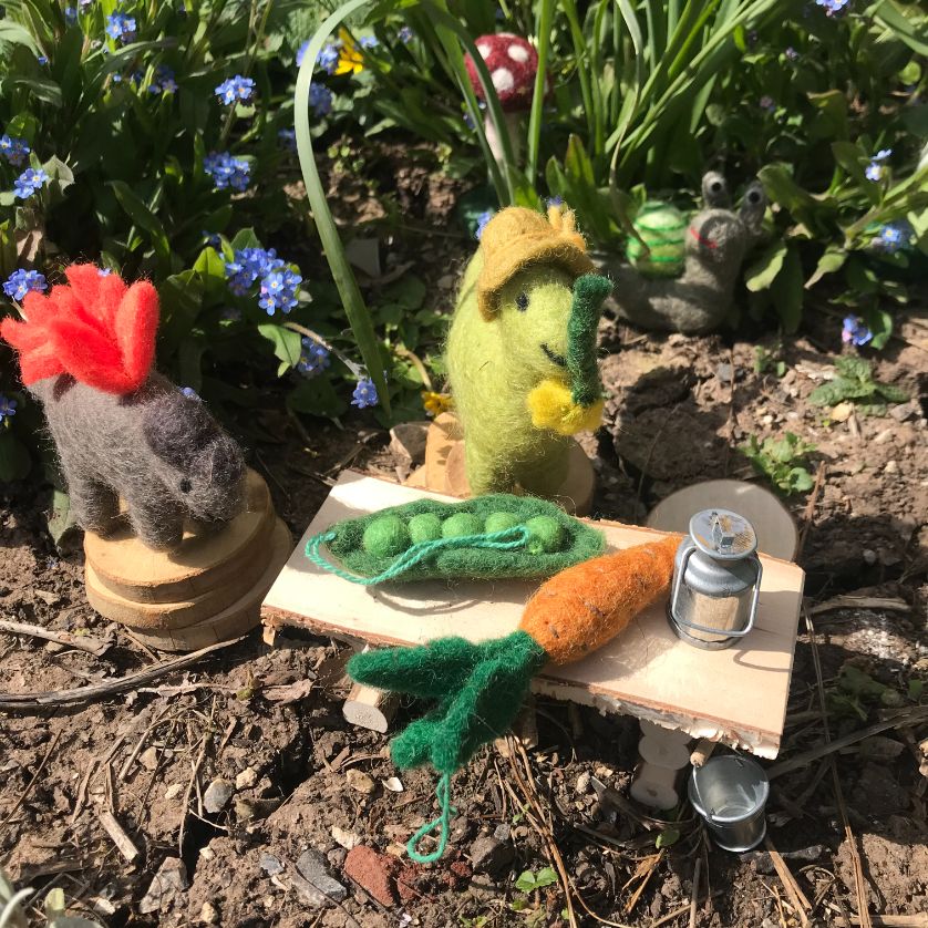 Handmade Needle Felt Daphne Dinosaur