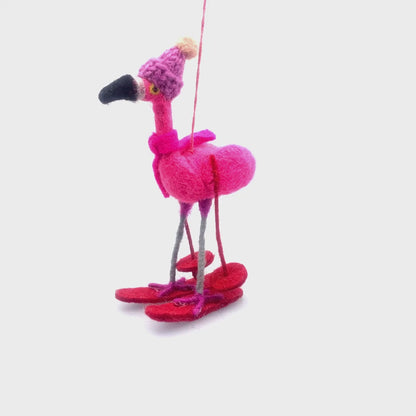 Skiing Flamingo