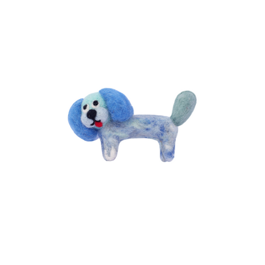 Handmade needle felted poodle dog character made from wool, felt dog decoration